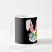 BUNNY カッコいい おもしろい Easter Gift Kids Egg狩り コーヒーマグカップ (正面左)