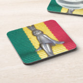 Bunny -ラスタ色のウサギ： GroovyのTouch コースター (左側)