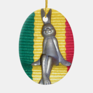 Bunny -ラスタ色のウサギ: GroovyのTouch セラミックオーナメント