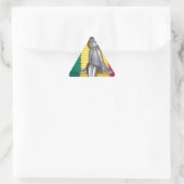 Bunny -ラスタ色のウサギ： GroovyのTouch 三角形シール (バッグ)