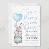 Bunny 1st Birthday Boy  招待状 (正面)