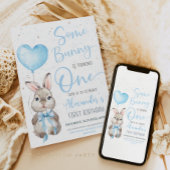 Bunny 1st Birthday Boy  招待状