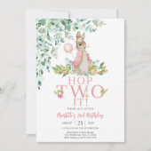 Bunny 2nd Birthday Invitation 招待状 (正面)