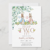 Bunny 2nd Birthday Invitation 招待状 (正面)