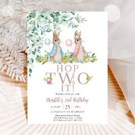 Bunny 2nd Birthday Invitation 招待状