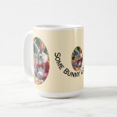 Bunny and Child Photo Oval Frame Easter コーヒーマグカップ (正面左)