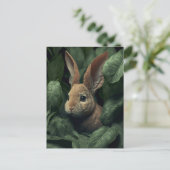 Bunny and plant postcard ポストカード (スタンド正面)