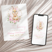 Bunny baby shower  招待状