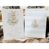 Bunny baby shower Boy 招待状