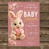 Bunny Baby Shower Invitation 招待状