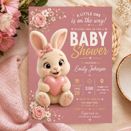 Bunny Baby Shower Invitation 招待状