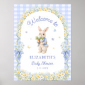 Bunny Baby Shower Welcome ポスター (正面)