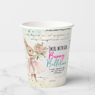 Bunny Ballerina Birthday Cups 紙コップ
