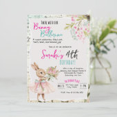 Bunny Ballerina Birthday Invitation 招待状 (スタンド正面)