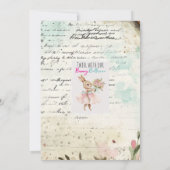 Bunny Ballerina Birthday Invitation 招待状 (裏面)