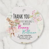 Bunny Ballerina Birthday Tags フェイバータグ (正面)