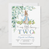 Bunny Balloon 2nd Birthday Invitation 招待状 (正面)