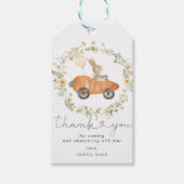 Bunny Balloon Carrot Car Wildflower Wreath Favors ギフトタグ (正面)