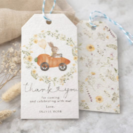 Bunny Balloon Carrot Car Wildflower Wreath Favors ギフトタグ