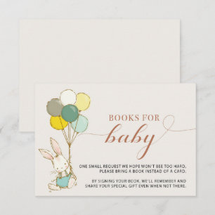 Bunny Balloons Books forベビー囲い 招待状