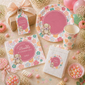 Bunny Birthday Button Cute Bunny Party 缶バッジ