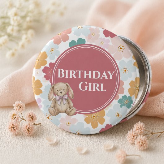Bunny Birthday Button Cute Bunny Party 缶バッジ