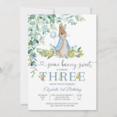 Bunny Birthday Invitation Girl 招待状 (正面)