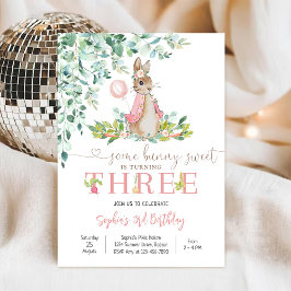 Bunny Birthday Invitation Girl 招待状