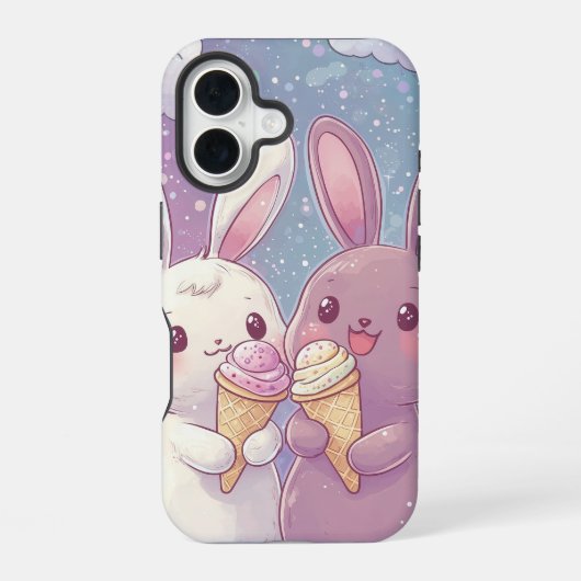 Bunny Bliss – かわいいアニメのスマホケース iPhone 16ケース (裏面)