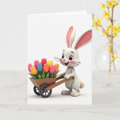 Bunny Blooms Delivery Card カード (黄色い花)