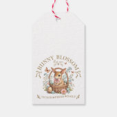 Bunny Blossom Easter Rabbit in Floral Basket ギフトタグ (裏面)