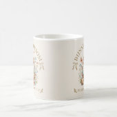 Bunny Blossom Easter Rabbit in Floral Basket コーヒーマグカップ (中央)