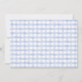 Bunny Blue Balloons Photo 1st Birthday Party 招待状 (裏面)