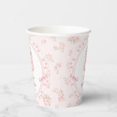 Bunny Blush Pink Girl Baby Shower Paper Cups 紙コップ (右)