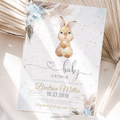 Bunny Boho baby shower  招待状