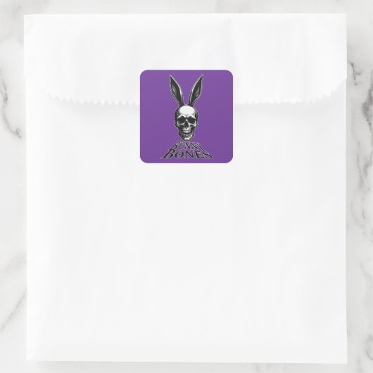 Bunny Bones – Gothic Easter Bunny - Autocolante スクエアシール (バッグ)