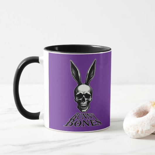 Bunny Bones – Gothic Easter Bunny - caneca マグカップ (ドーナツ)