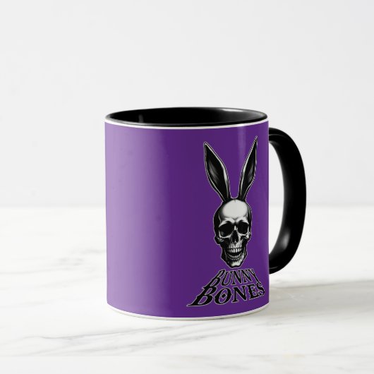 Bunny Bones – Gothic Easter Bunny - caneca マグカップ (正面右)