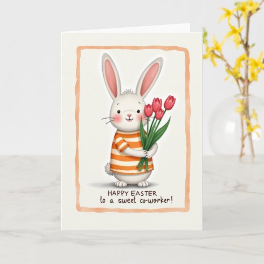 Bunny Bouquet Springtime Card カード (黄色い花)