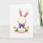 Bunny Bow Springtime Card カード (正面)