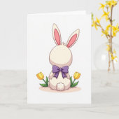 Bunny Bow Springtime Card カード (黄色い花)