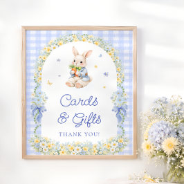 Bunny Boy Baby Shower Cards and Gifts ポスター