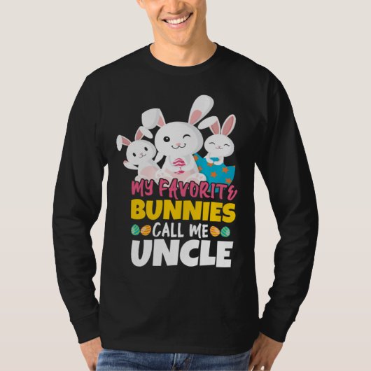 Bunny Call Me Uncle Happy Easter Sunday Egg Easter Tシャツ (正面)