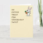 Bunny Carrot Treat Easter Card カード (正面)