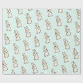 Bunny cleaning paws ラッピングペーパー (フラット)