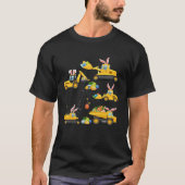 Bunny Construction Trucks Happy Easter Day Boys Me Tシャツ (正面)