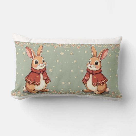 Bunny Cuddle Pillow ランバークッション (正面)