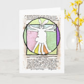 Bunny Da Vinci Greeting and Note Card カード (黄色い花)