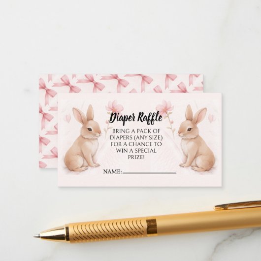 Bunny Diaper Raffle Card エンクロージャーカード (正面/裏面インサイチュ)