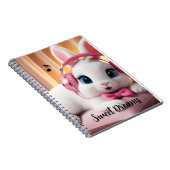 Bunny Dreamer Notebook – Cute Pastel Journal for K ノートブック (右側)